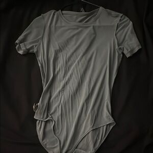 Green sheer Short Sleeve Bodysuit